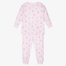 كيسي كيسي-بيجاما قطن بيما لون زهري باهت للبنات | Childrensalon Outlet