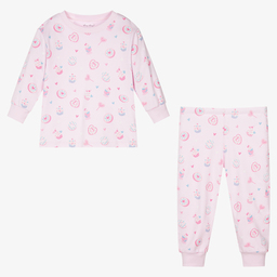 كيسي كيسي-بيجاما قطن بيما لون زهري باهت للبنات | Childrensalon Outlet