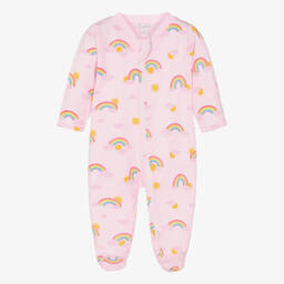 Kissy Kissy-Girls Pink Sunshine Rainbows Babygrow | Childrensalon Outlet