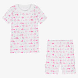 Kissy Kissy-Girls Pink Whalewatch Pima Cotton Short Pyjama Set | Childrensalon Outlet