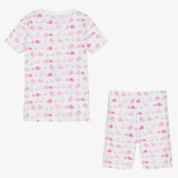 Kissy Kissy-Girls Pink Whalewatch Pima Cotton Short Pyjama Set | Childrensalon Outlet