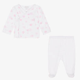 Kissy Kissy-Розово-белый комплект с ягненком для девочек | Childrensalon Outlet