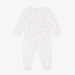 Kissy Kissy-Розово-белый комплект с ягненком для девочек | Childrensalon Outlet