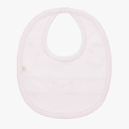 كيسي كيسي-مريلة قطن بتطريز سموك لون زهري للمولودات | Childrensalon Outlet