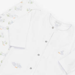 Kissy Kissy-طقم بيبي سوت أبيض للبنات بتطريز أرنب | Childrensalon Outlet