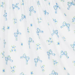 Kissy Kissy-Girls White Dress with Blue Bows | Childrensalon Outlet