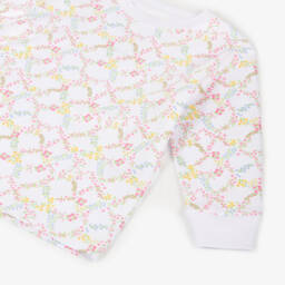 Kissy Kissy-Girls White Floral Pima Cotton Sleepwear | Childrensalon Outlet