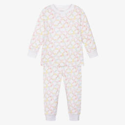 Kissy Kissy-Girls White Floral Pima Cotton Sleepwear | Childrensalon Outlet