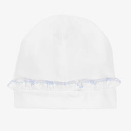 Kissy Kissy-قبعة قطن بيما لون أبيض للمولودات | Childrensalon Outlet