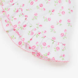 Kissy Kissy-قبعة بيضاء للبنات من بيما بتصميم زهور وردية | Childrensalon Outlet