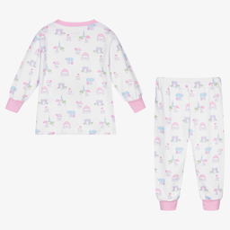 Kissy Kissy-Бело-розовая пижама с принтом Paris для девочек | Childrensalon Outlet