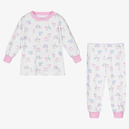 Kissy Kissy-Бело-розовая пижама с принтом Paris для девочек | Childrensalon Outlet