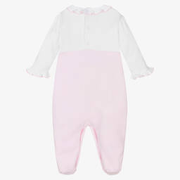 Kissy Kissy-Girls White & Pink Summer Bishop Babygrow | Childrensalon Outlet