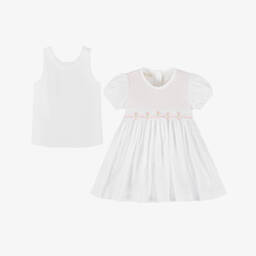 Kissy Kissy-Платье с цветочным узором для девочек белое | Childrensalon Outlet