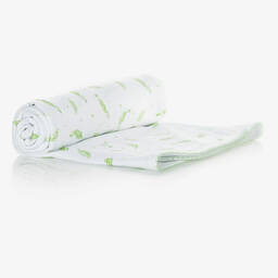 Kissy Kissy-Green Peas Pima Cotton Blanket (72cm) | Childrensalon Outlet