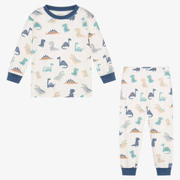 Kissy Kissy-Кремовая пижама из хлопка пима с динозаврами | Childrensalon Outlet