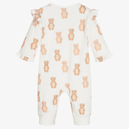 Kissy Kissy-Кремовый ромпер из хлопка пима с медвежатами | Childrensalon Outlet
