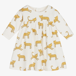 Kissy Kissy-Ivory Pima Cotton Leopard Dress | Childrensalon Outlet