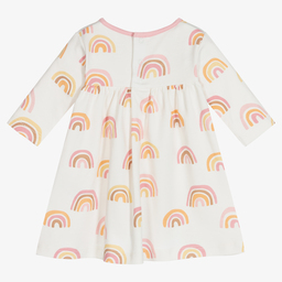Kissy Kissy-Ivory Pima Cotton Rainbow Dress | Childrensalon Outlet