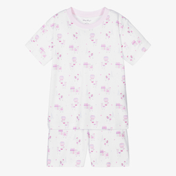Kissy Kissy-بيجاما قطن بيما لون أبيض للبنات | Childrensalon Outlet