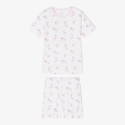 Kissy Kissy-بيجاما قطن بيما لون أبيض للبنات | Childrensalon Outlet