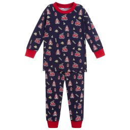 Kissy Kissy-Navy Blue Pima Cotton Pyjamas | Childrensalon Outlet