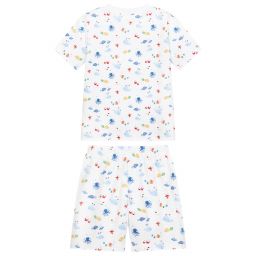 Kissy Kissy-بيجاما شورت قطن بيما لون أبيض للأولاد | Childrensalon Outlet