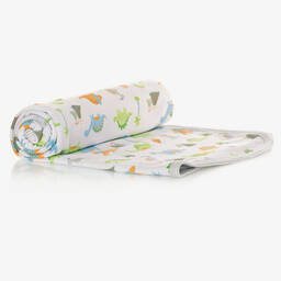 Kissy Kissy-Pima Cotton Dino Frontier Blanket (71cm) | Childrensalon Outlet