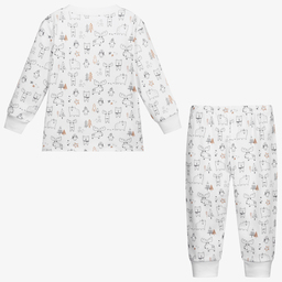 Kissy Kissy-بيجاما قطن بيما لون أبيض | Childrensalon Outlet