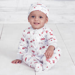 Kissy Kissy-Pima Cotton Police Babygrow | Childrensalon Outlet