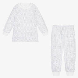 كيسي كيسي-بيجاما قطن بيما لون أبيض للبنات | Childrensalon Outlet