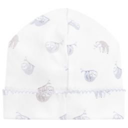 Kissy Kissy-قبعة قطن بيما لون أبيض ورمادي للأطفال | Childrensalon Outlet