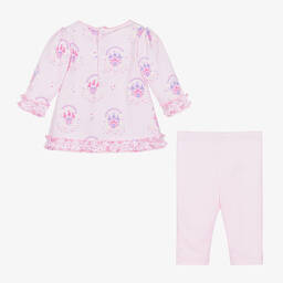 Kissy Kissy-طقم ليقنز  قطن بيما لون زهري للمولودات | Childrensalon Outlet