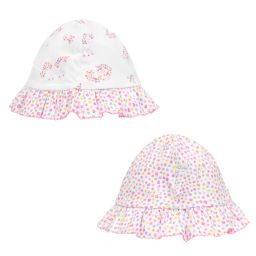 Kissy Kissy-Розовая шапочка из хлопка пима с принтом Garden | Childrensalon Outlet