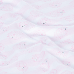 Kissy Kissy-Pink Lambs Cotton Blanket (73cm) | Childrensalon Outlet
