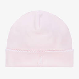 Kissy Kissy-Pink Pima Cotton Piqué Bunny Rabbits Hat | Childrensalon Outlet