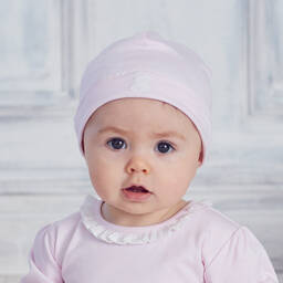 Kissy Kissy-قبعة قطن بيما لون زهري للمولودات | Childrensalon Outlet