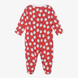 Kissy Kissy-Красный комбинезон из хлопка пима с новогодним принтом | Childrensalon Outlet