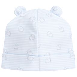 Kissy Kissy-قبعة قطن بيما لون أزرق و أبيض للأطفال | Childrensalon Outlet