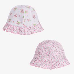 Kissy Kissy-قبعة بوجهين قطن بيما جيرسي لون زهري للمولودات | Childrensalon Outlet