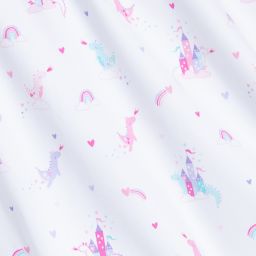 كيسي كيسي-بطانية قطن بيما لون أبيض وزهري للمولودات (74سم) | Childrensalon Outlet