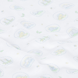 Kissy Kissy-White Cotton Kins Blanket (73cm) | Childrensalon Outlet