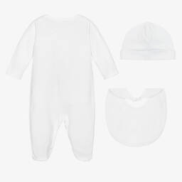 Kissy Kissy-طقم أفرول بيبي غرو قطن بيما لون أبيض للأطفال | Childrensalon Outlet