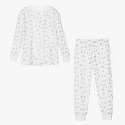 Kissy Kissy-White Hedgehog Cotton Pyjamas | Childrensalon Outlet