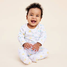 Kissy Kissy-White Moonlight Dreams 2 Piece Babygrow | Childrensalon Outlet