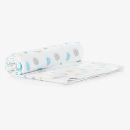 Kissy Kissy-Белое одеяло с принтом Moonlight Dreams (74см) | Childrensalon Outlet