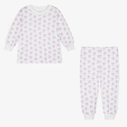 Kissy Kissy-بيجاما قطن بيما لون أبيض للبنات | Childrensalon Outlet