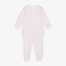 كيسي كيسي-بيجاما قطن بيما لون أبيض للبنات | Childrensalon Outlet