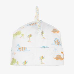 Kissy Kissy-White Pima Cotton Digs Hat | Childrensalon Outlet