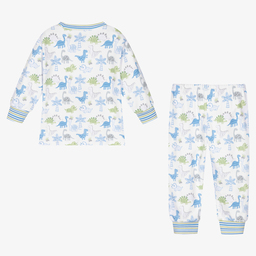 Kissy Kissy-White Pima Cotton Dino Pyjamas | Childrensalon Outlet